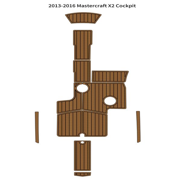 

2013-2016 mastercraft x2 cockpit pad boat eva foam faux teak deck floor mat