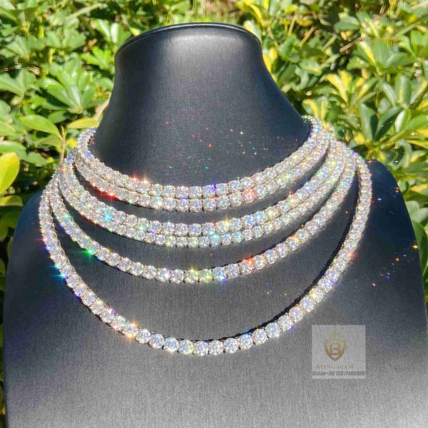 

ready to ship tennis chain sterling silver 925 vvs moissanite diamond 925 bracelet