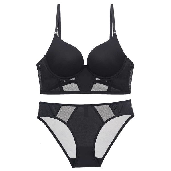 

hanging neck beauty back underwear female small chest gathered tank one halter u-shaped invisible big backless thin paragraph bra summer sup, Red;black
