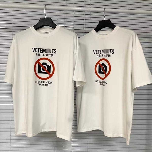 

designer men's and women's clothing in the same stylecorrect version vtm new no pgraphy slogan letter loose short sleeve mesh red, White;black