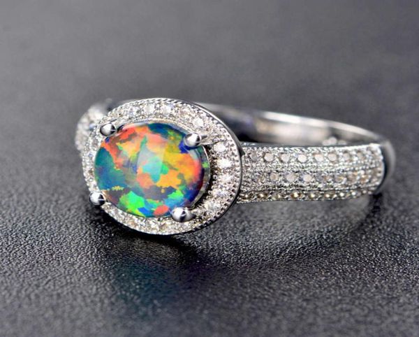 

hbp spring new colorful stone aobao boutique ring fashion noble luxury jewelry set3774828, Silver