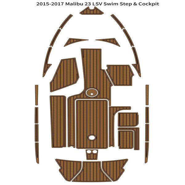 

2015-2017 malibu 23 lsv swim platform cockpit pad boat eva foam teak deck floor