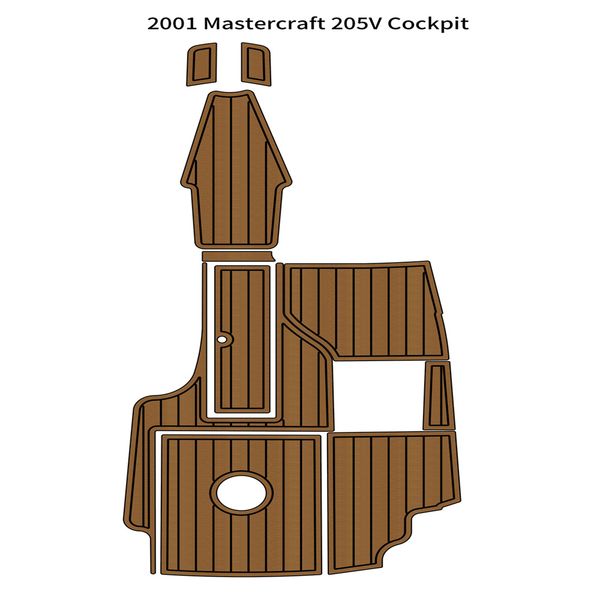 

2001 mastercraft 205v cockpit pad boat eva foam faux teak deck floor mat