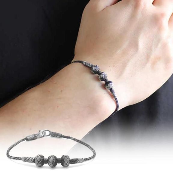 

tesbihane handwork row sphere design 1000 sterling silver kazaz bracelet bangle9399476, Black