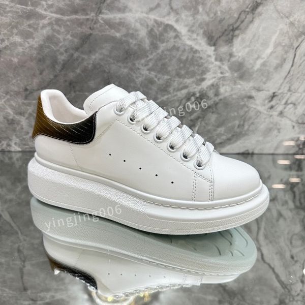 

2023new platform men quality casual shoes leather lace-up sneaker fashion lady flat running trainers letters gym sneaker, Black