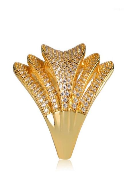 

cluster rings dazz exaggerated oval zircon for women man india gold silver color wedding bridal aros finger accessories bijoux11730745, Golden;silver