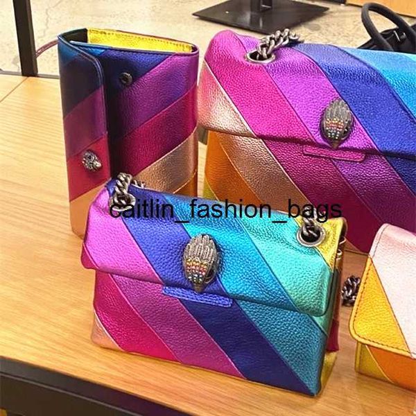 

leather purse kurt geiger handbag stripes rainbow bag luxury london lou designer women man mini shoulder bag metal sign pochette clutch tote