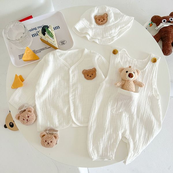 

rompers pakaian romper selempang beruang muslin tanpa lengan baju bayi musim panas mantel katun lembut untuk anak lakilaki0 230516, Blue