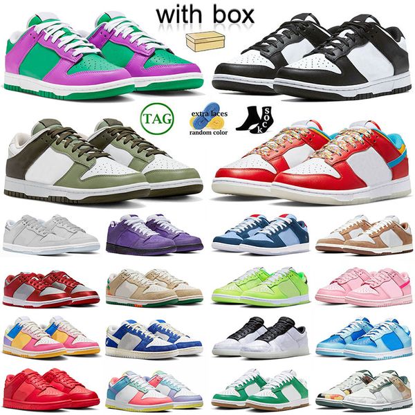 

dunksb with box low running shoes panda freddy krueger jarritos white pine green argon stadium men women outdoor sports trainers sneakers 36, Black