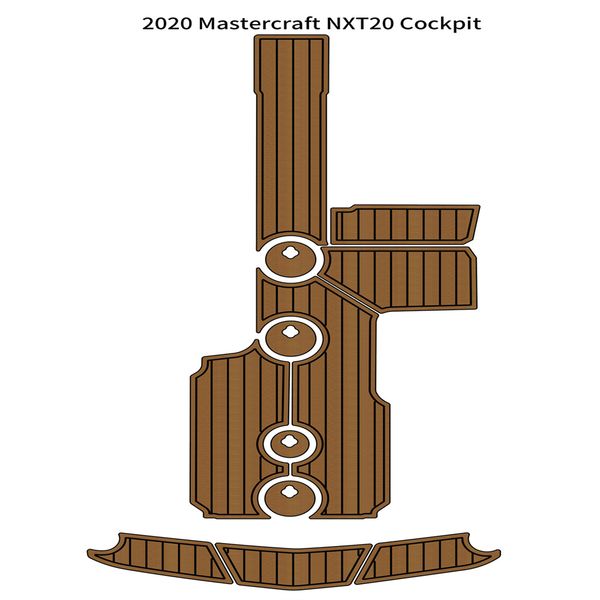 

2020 mastercraft nxt20 cockpit pad boat eva foam faux teak deck floor mat