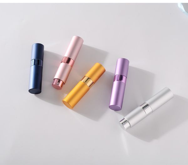 

empty travel car mini portable refillable 8ml aluminum perfume bottle with spray