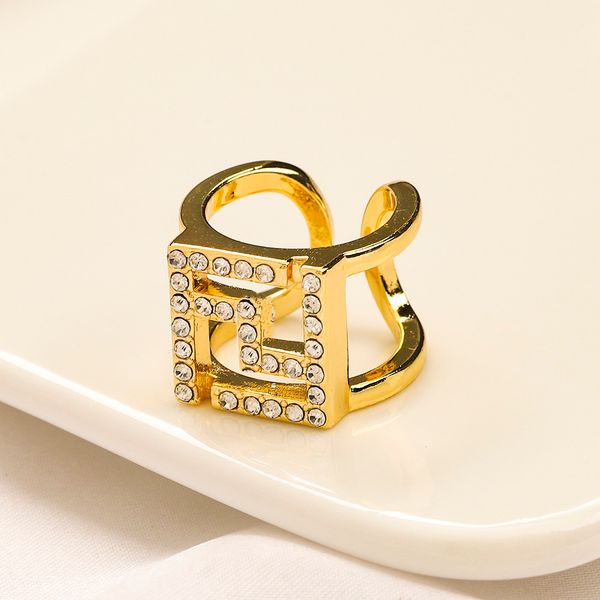 

luxury designer band rings wedding ring silver letter band rings for mens womens fashion designer brand letters turquoise crystal metal ring