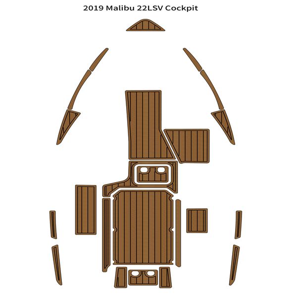 

2019 malibu 22 lsv cockpit pad boat eva foam faux teak deck floor mat flooring