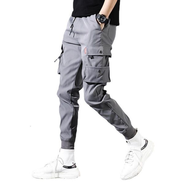 

men trousers jogging military cargo pants casual multipocket work track plus size joggers men's clothing teachwear 230517, Black