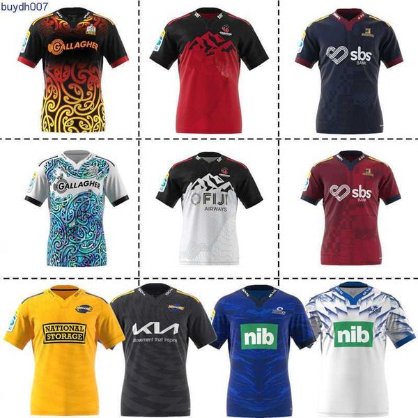 

kxu8 new men's t-shirts fashion rugby 2023 super rugby blues / hurricanes / chiefs / highlanders / crusaders home / away mens jersey s-, White;black