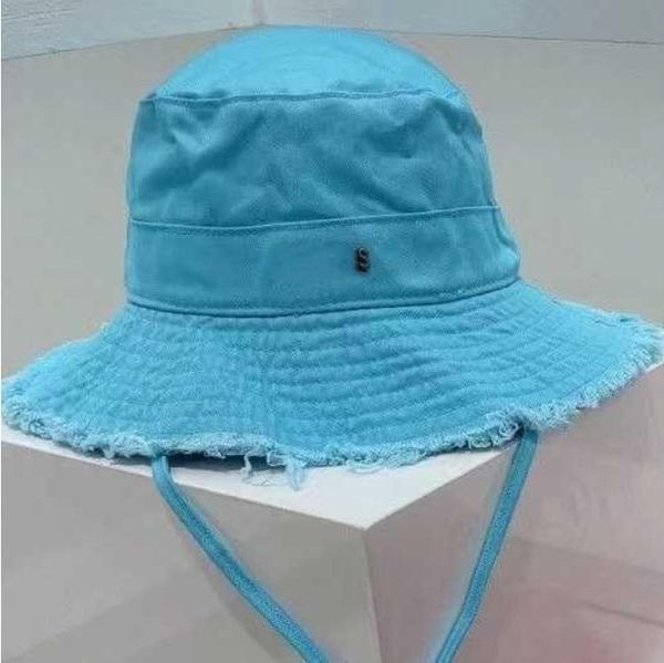 

designer woman wide brim hats summer le bob artichaut bucket hat sunshade for outdoor travel hats, Blue;gray