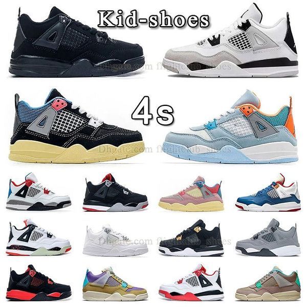 

jumpman 4 original kid shoes infant outdoor trainers basketball shoes military black cat 4s kids sneaker bred pure money boys and girls todd
