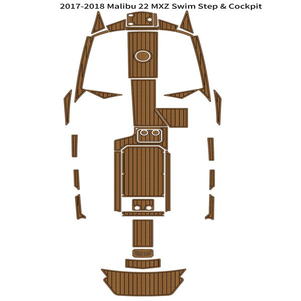 

2017-2018 malibu 22 mxz swim platform cockpit pad boat eva foam teak deck floor