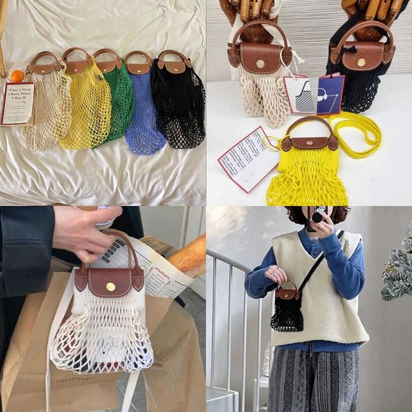 

nxy summer luxury hollow mesh women tote bag brand design shoulder crossbody female fashion woven small knit shopper purse 230424