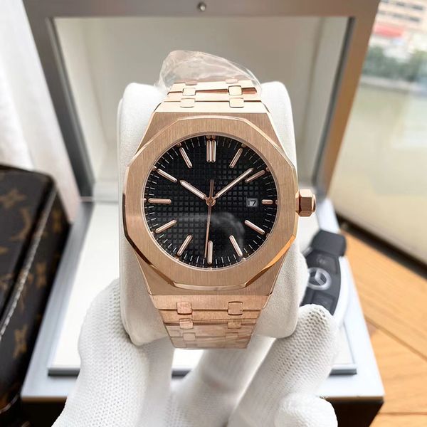 

luxury diamond watches mens watch designer automatic movement watches rose gold stainless steel strap waterproof sapphire, Slivery;brown
