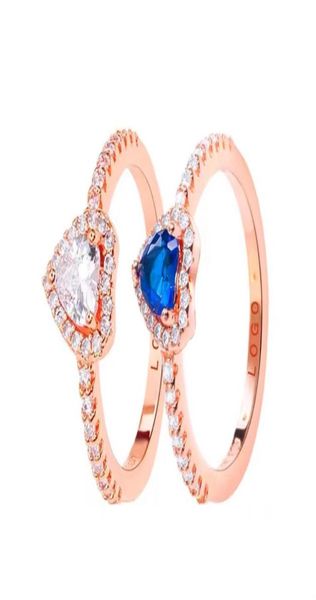 

luxury diamond heart ring side stones sterling silver multi colored wedding rings for woman rose gold designer jewelry pan fashion4479249
