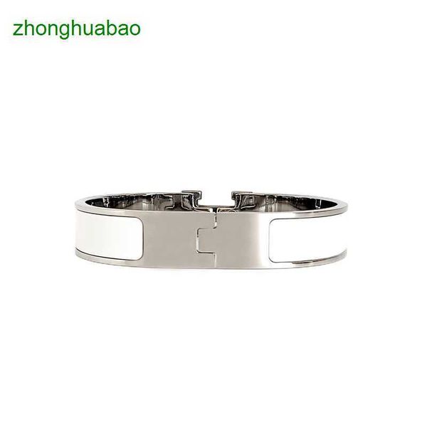 

hemres designer bracelet classic luxury designer h bangle men women silver plated letter bracelet valentine's mother's day birthda, Black