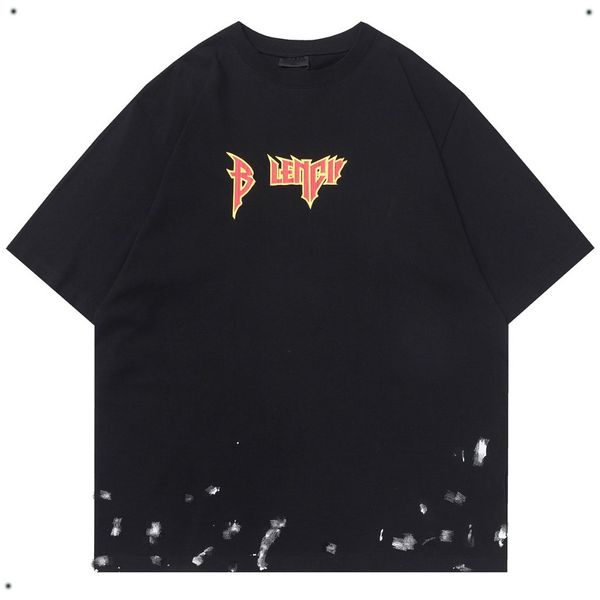 

black tshirts designers summer shirt wearing loose short sleeved men and women's same style couple's shorts sleeved art style sho, White;black