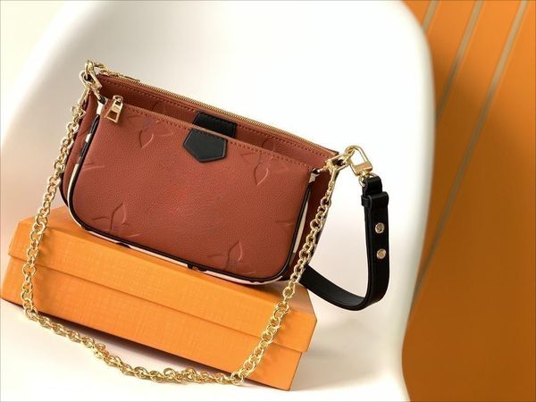 

5a designer bag pochette crossbody leopard leather bag handbag wallet on chain strap purse shoulder bags messenger classic 3pcs 3 piece set