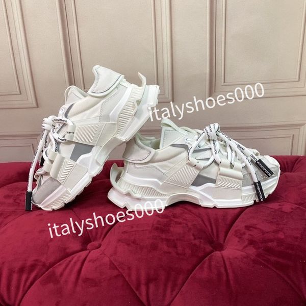 

designer mens sneaker leather embroidered stripes white shoe flat platform walking sports trainers, Black