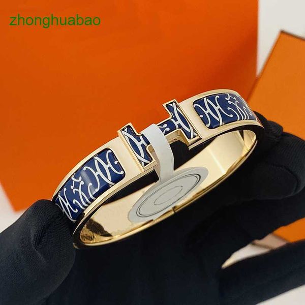 

hemres designer bracelet designer bracelet h letter gold plated bangle luxury brand bangles for women men fashion bracelets everyday accesso, Black