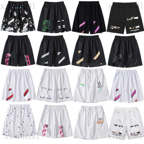 

2023 off designer fashion trend casual offs white sports pants shorts loose beach pant mens and women summer style, White;black