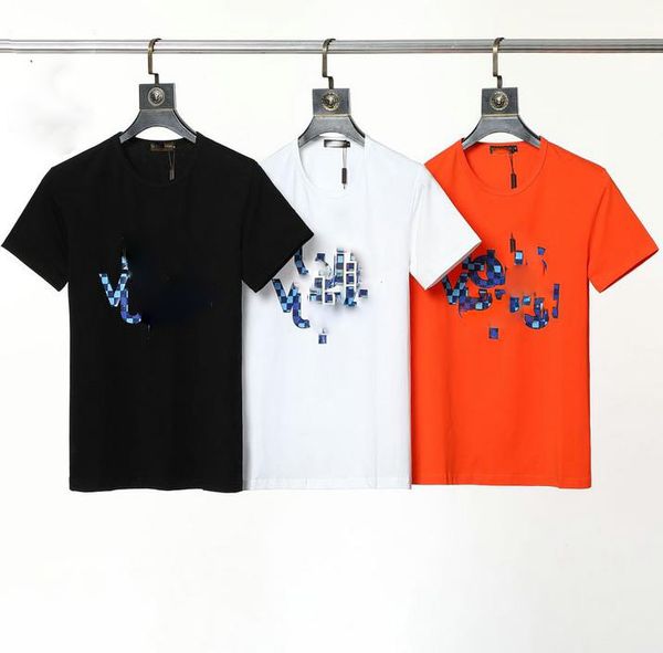 

mens high slim letter quality t shirt womens cool pattern polos print short sleeve couples round neck tees m-3xl, White;black
