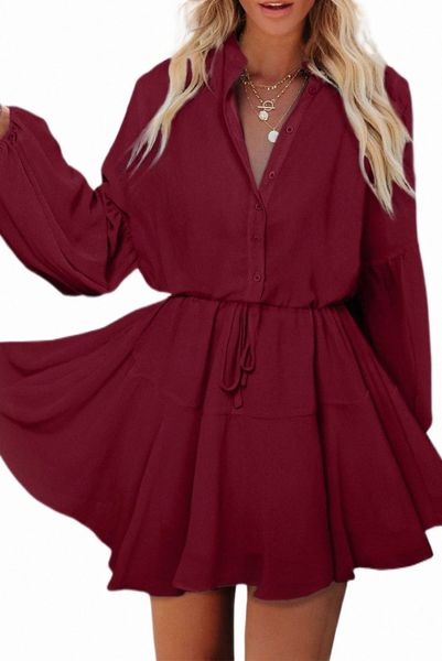 

red vintage floral print drawstring flowy dress f3l6#, Black;pink