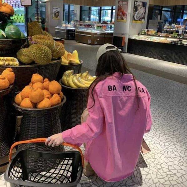 

women's blouses & shirts designer france womens loose fashion classic summer new paris t-shirt plus size casual long sleeve kn19, White