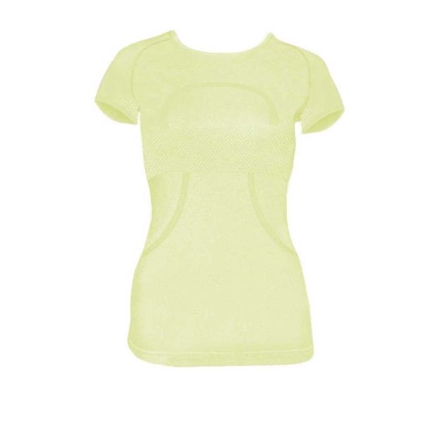 

yoga lulus lemons clothes sports fast-drying t-four round-necked high-stretch honeycomb yoga running plain-colored short-sleeved for women2