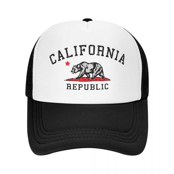 

ball caps classic california republic flag baseball cap for women men breathable trucker hat outdoor snapback hats summer caps aa220517, Blue;gray