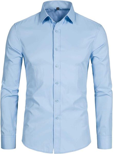 

men's long sleeve button shirt delcarino solid fit casual business dress shirt 5g5a, White;black