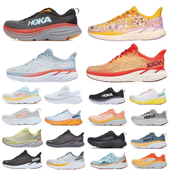 

hoka designer shock casual shoes men women running shoes black white blue purple yellow mens womens runners lightweight runner sports sneake