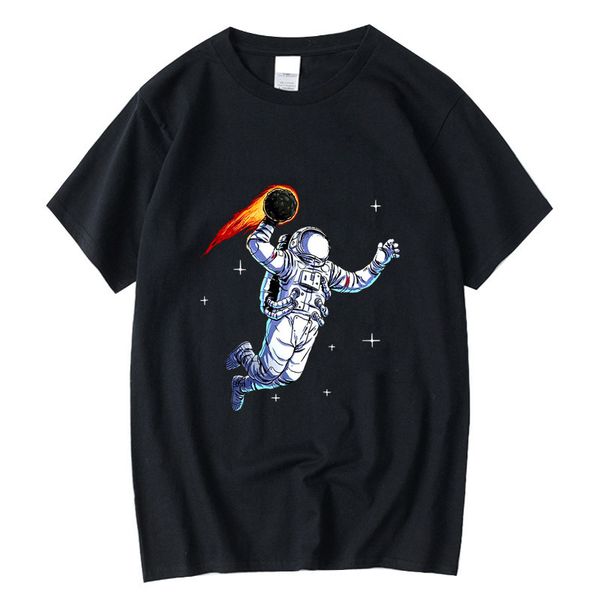 

men s t shirts xin yi kaus pria kualitas tinggi 100 katun motif ruang lucu musim panas longgar leher o keren untuk atasan 230517, White;black
