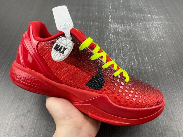 

2023 authentic 6 protro reverse grinch basketball shoes fv4921-600 designer men outdoor sports sneakers with original box 40-47.5, Red;white