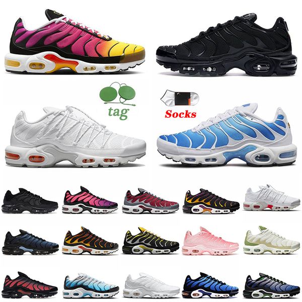 

2023 tn plus utility white tns womens mens running shoes terrascpae triple black clean white atlanta pink gradient sky blue olive blacks tra