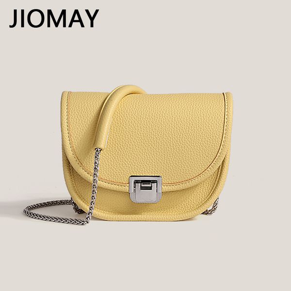 

evening bags jiomay tas bahu kulit pu wanita kantung sadel gesper persegi warna polos dengan rantai desainer sederhana mode 2023 230517
