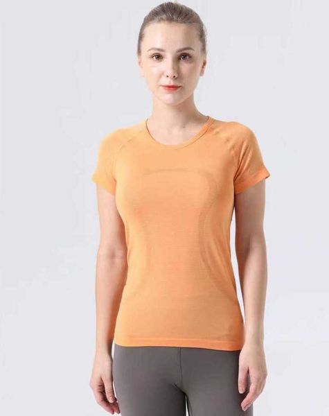 

yoga lulus womens sports t shirts wear swiftlys tech 1.0 2.0 ladies short-sleeved t-shirts wicking knit high elastic fitness polos new high