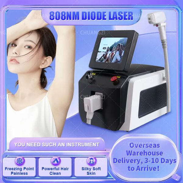 

2023 factory 808nm beauty items price summer ice platinum triple wavelength diode laser 808 hair removal machine home use or salon hair remo