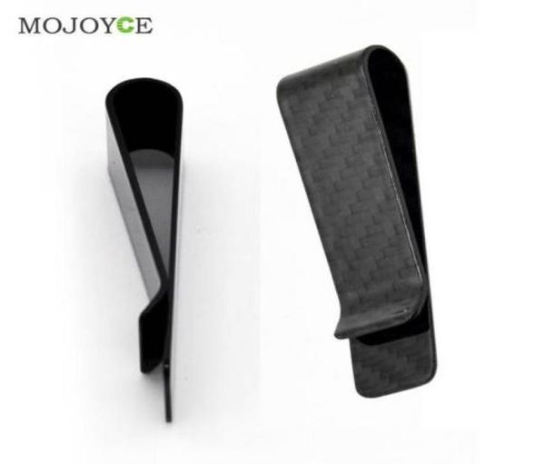 

pu carbon fiber money clip holder men039s business credit card cash wallet fashion pocket clamp credit clip holder4954173, Black