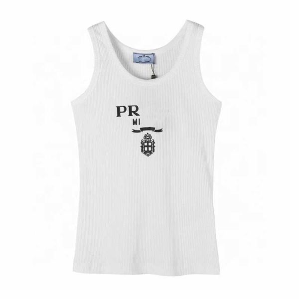 

fashion womens clothing designer vest women knitted sleeveless top embroidered letters t shirt slim casual pullover tank tops, White