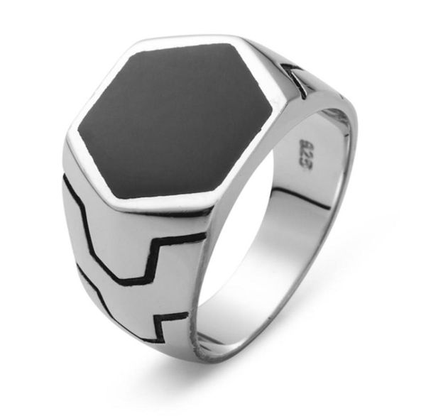 

shunxunze charms christmas gifts engagement wedding 925 sterling silver rings for men black resin drop s3817 size 7 131572194