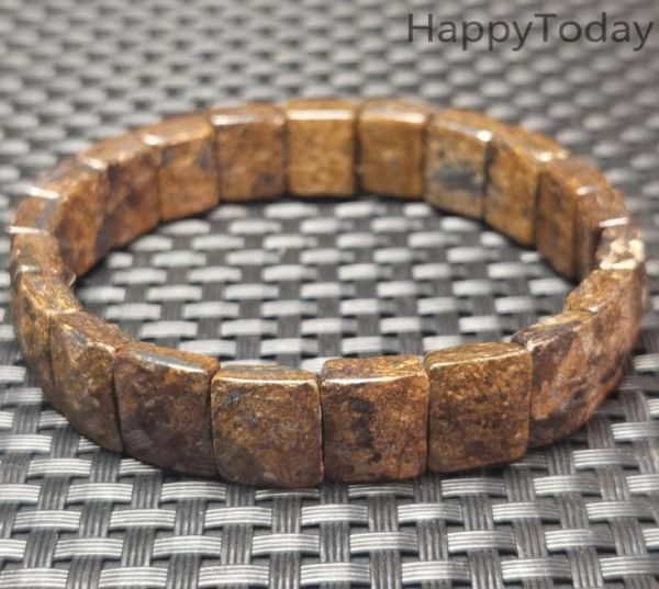 

natural bronze stone rectangle bracelet natural bangle jewelry for woman gift whole1906838, Black