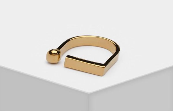 

amorita boutique elegant fashion irregular geometric shape ring3954703, Silver