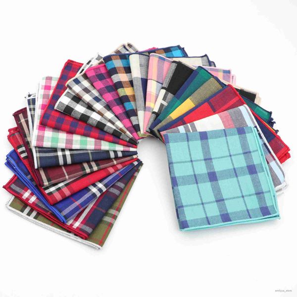 

2pcs handkerchiefs striped handkerchief scarves vintage cotton hankies plaid men's pocket square printed handkerchiefs, Blue;white